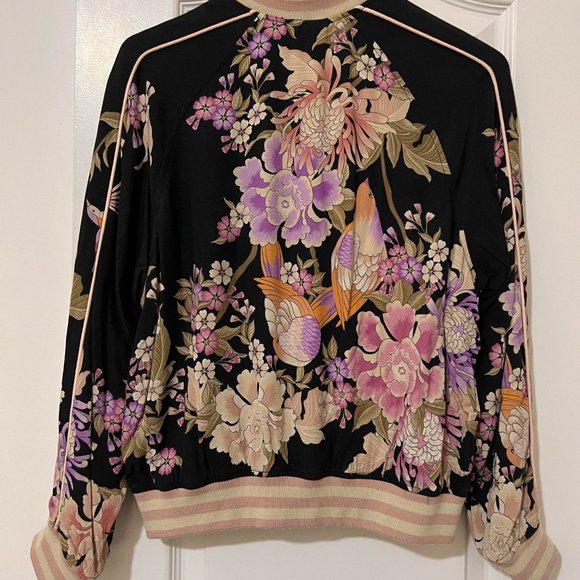 Spell & Gypsy Collective Blue Skies Bomber Jacket Size S - Picture 8 of 11